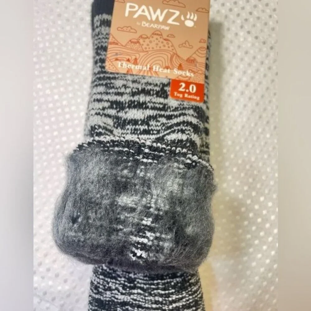 WOMEN'S SIZE 4-7 PAWZ BY BEARPAW THERMAL HEAT SOCKS SMALL/MEDIUM 2.0 TOG